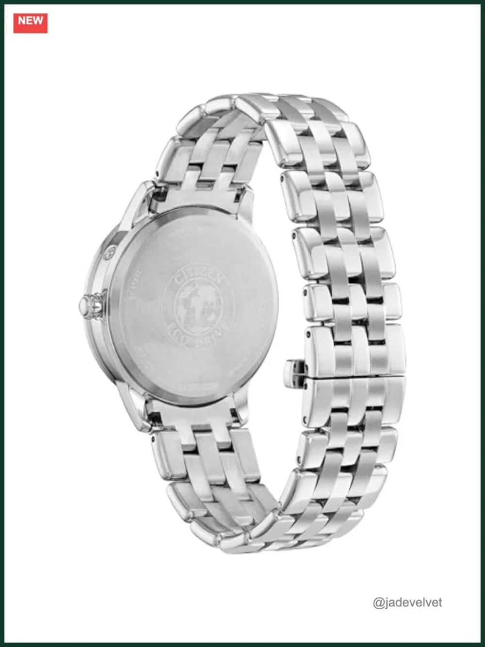 Women's Eco-Drive Moon Phase Watch with Diamond Accents, Stainless Steel Case